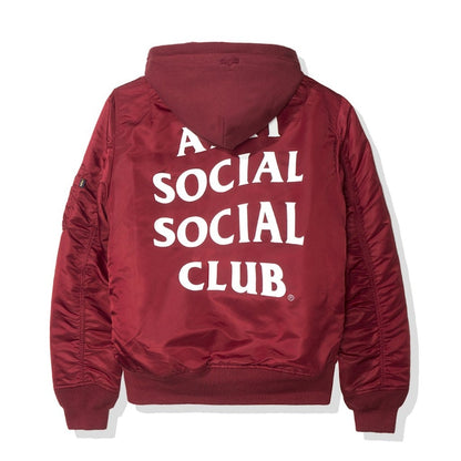 Anti Social Social Club Smog MA1 Alpha Jacket (FW19) Burgundy