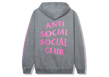 Anti Social Social Club Split Zip Hoodie Grey