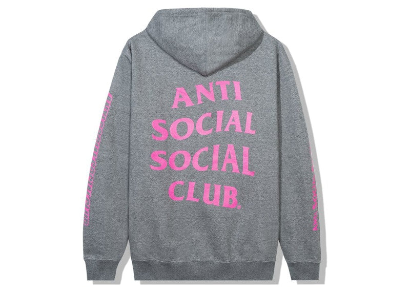 Anti Social Social Club Split Zip Hoodie Grey