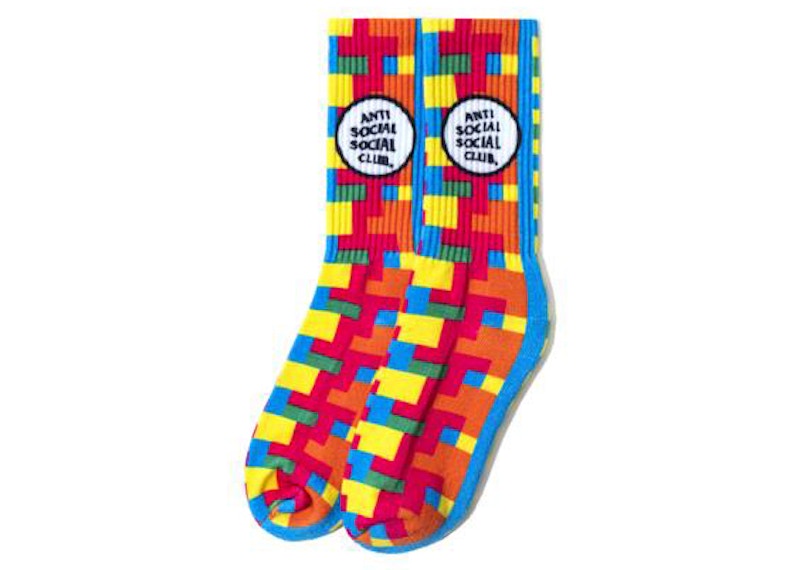Anti Social Social Club Static Socks Multi