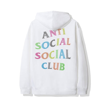 Anti Social Social Club Stud Belt Hoodie White