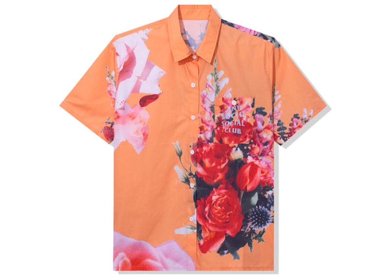 Anti Social Social Club Summers Over Button Up Orange