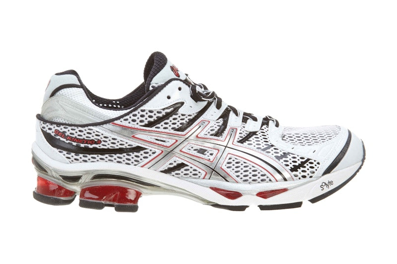 ASICS Gel-Kinetic 4 T133N White Lightning Flame