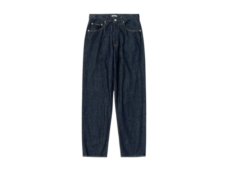 Auralee Hard Twist Denim Wide Pants Indigo Blue