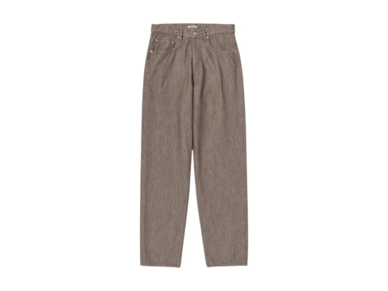 Auralee Hard Twist Denim Wide Pants Mocha Brown