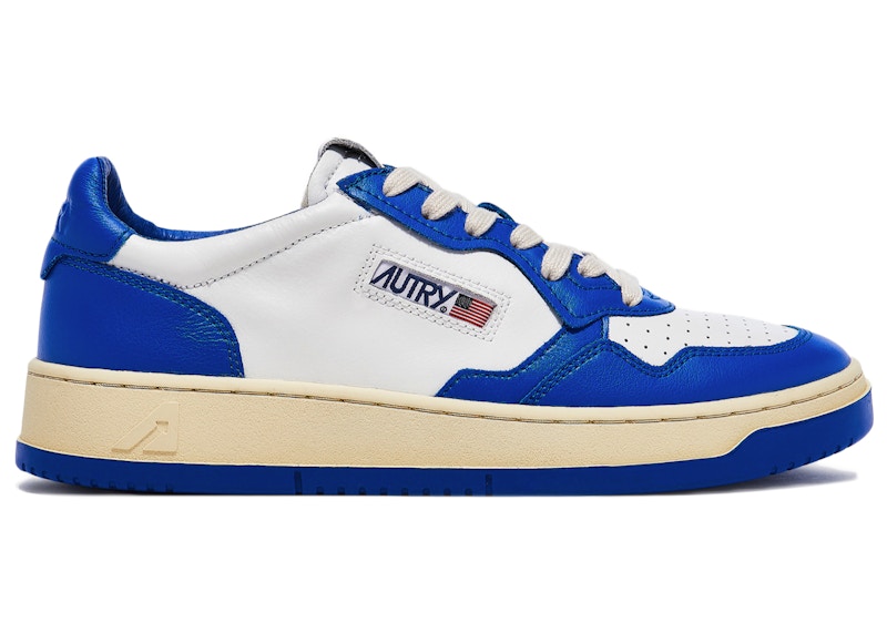 Autry Medalist Leather Low Azure White