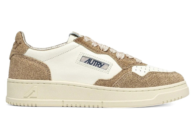Autry Medalist Leather Low Marshmallow Sand Glitter (Women's)