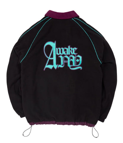 Awake Baseball Fleece Jacket Black/Purple