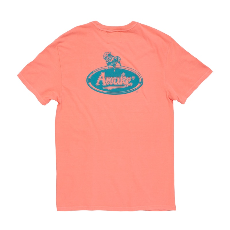 Awake Bulldog Tee Neon Coral