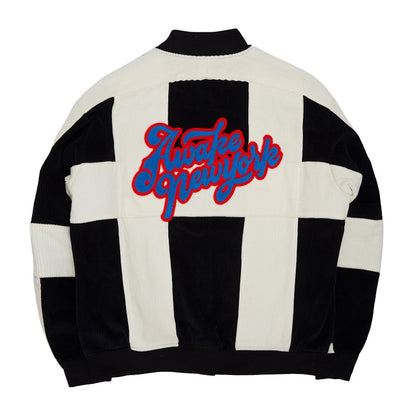 Awake Chenille Patch Corduroy Logo Jacket Black