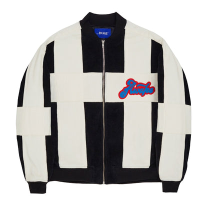 Awake Chenille Patch Corduroy Logo Jacket Black