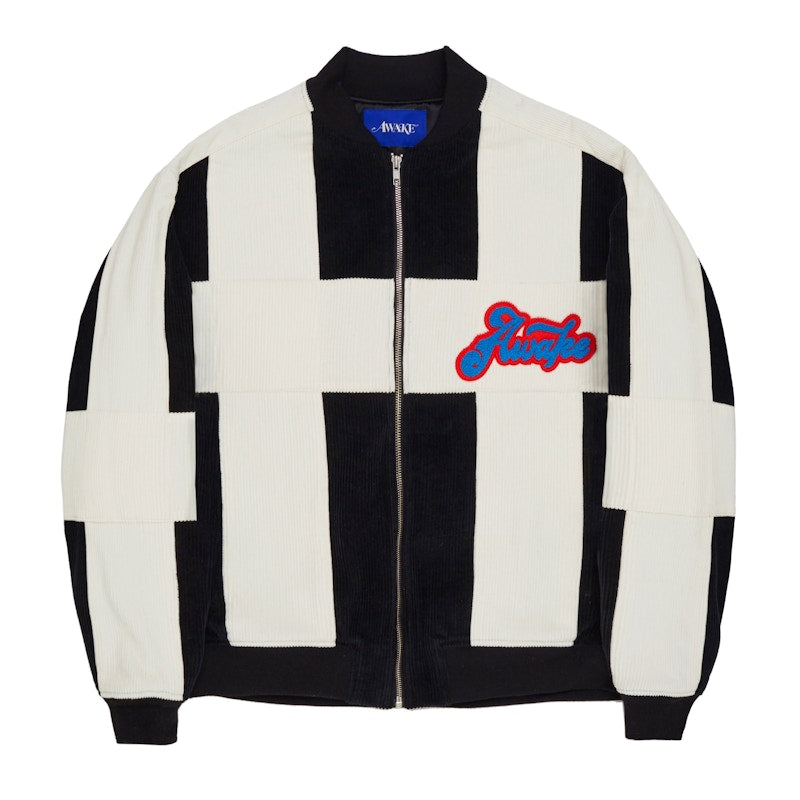 Awake Chenille Patch Corduroy Logo Jacket Black