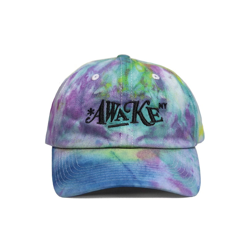 Awake Distorted Logo Dad Cap Tie Dye