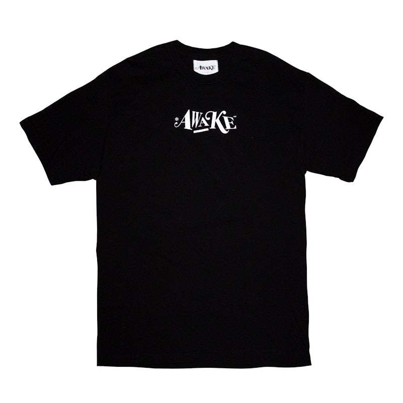 Awake Distorted Logo Tee Black