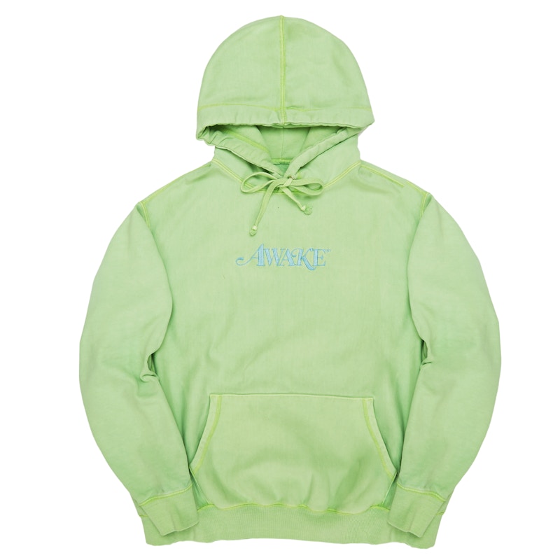 Awake Embroidered Logo Hoodie Light Green