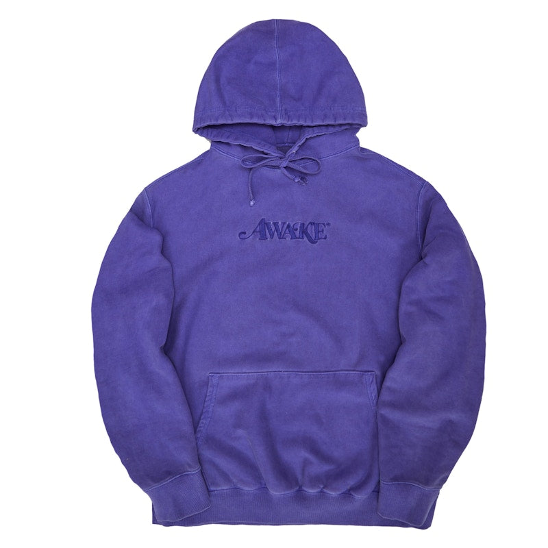 Awake Embroidered Logo Hoodie Purple