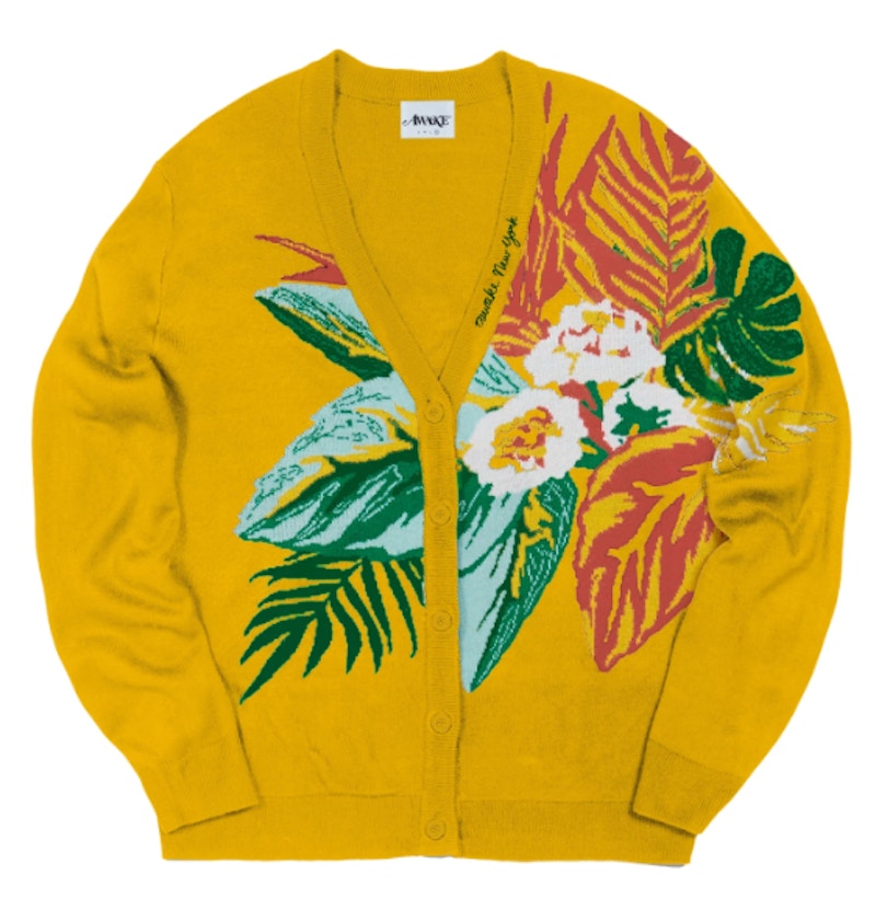 Awake Floral Cardigan Mustard