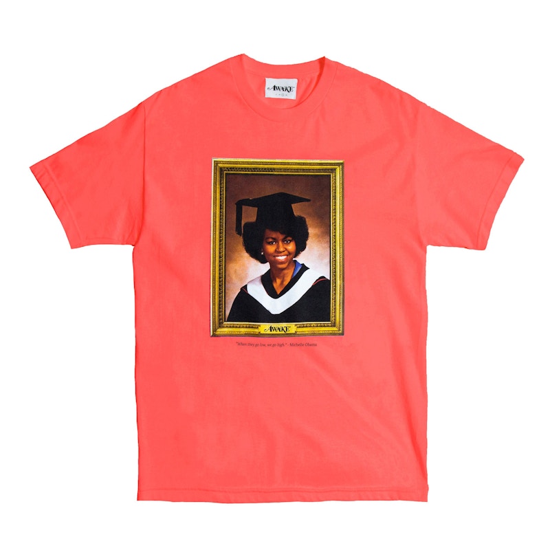 Awake Graduation Tee Neon Coral
