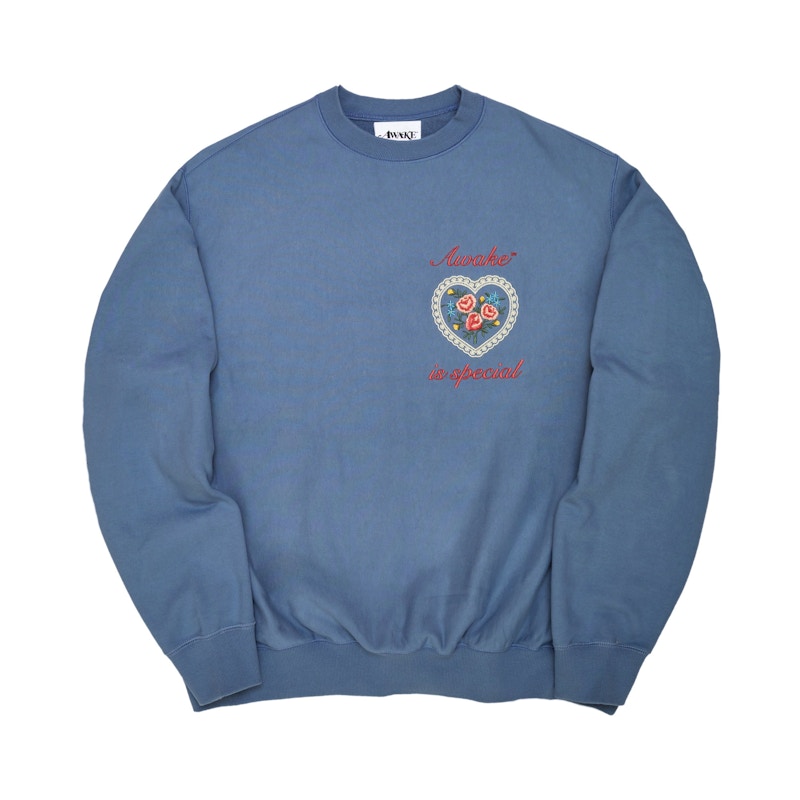Awake Is Special Crewneck Sweatshirt Steel Blue