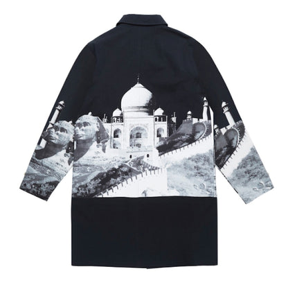 Awake Landmark Trench Coat Black