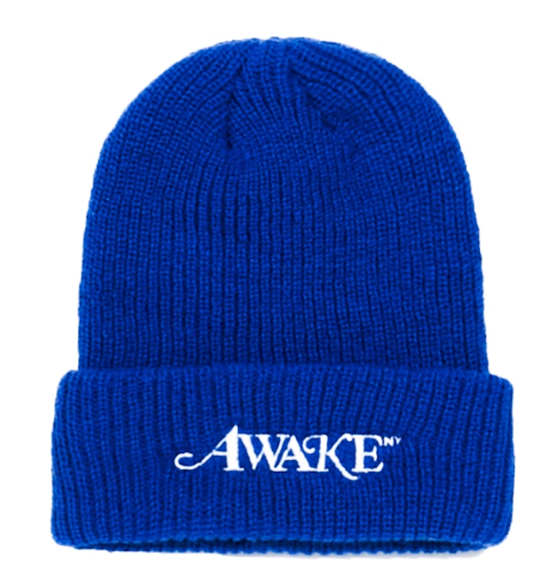 Awake Loose Gauge Classic Logo Beanie Blue