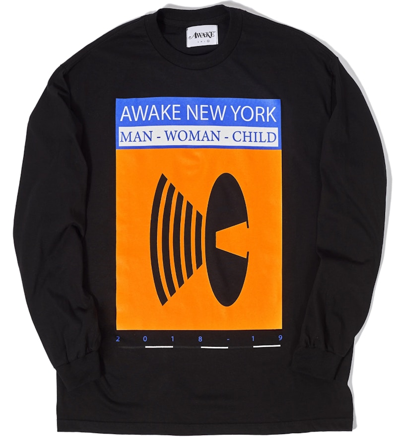 Awake Man Woman Child L/S Tee Black