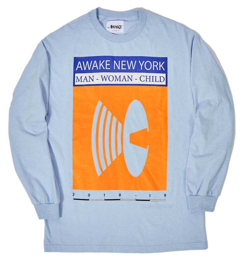 Awake Man Woman Child L/S Tee Powder Blue
