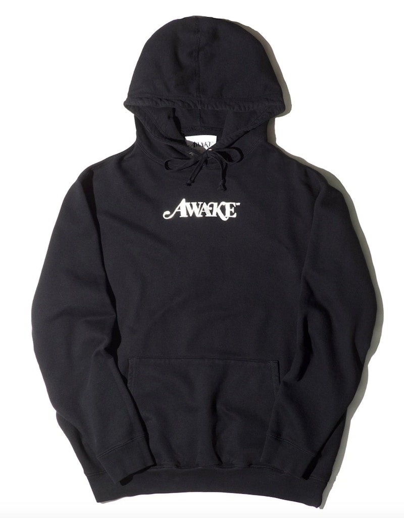 Awake Metallic Foil Logo Hoodie Black