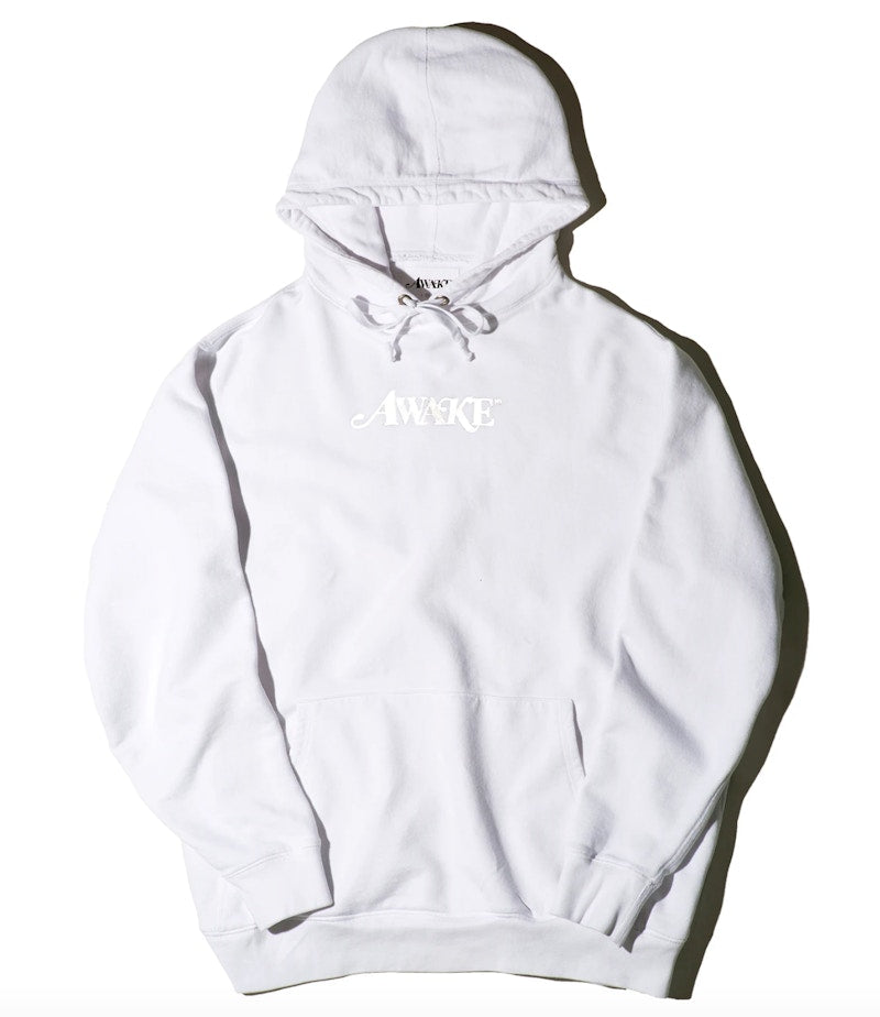 Awake Metallic Foil Logo Hoodie White