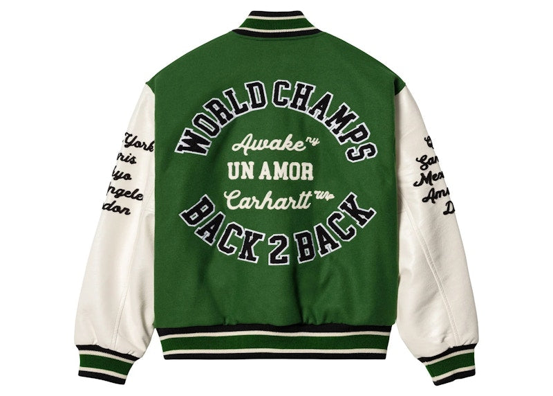 Awake NY X Carhartt WIP Teddy Jacket Green/Cream
