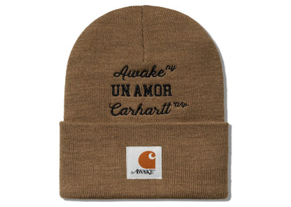 Awake NY X Carhartt WIP Un Amor Beanie Brown