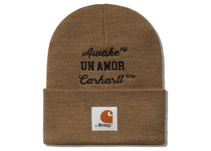 Awake NY X Carhartt WIP Un Amor Beanie Brown