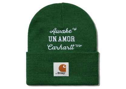 Awake NY X Carhartt WIP Un Amor Beanie Green