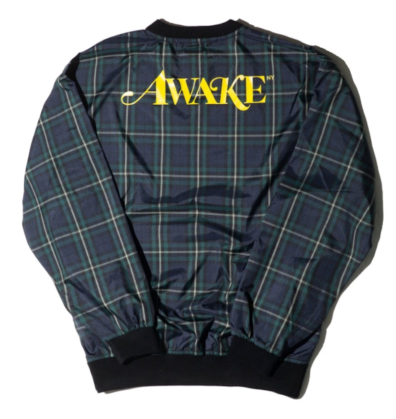 Awake Plaid Windbreaker Pullover Jacket Green