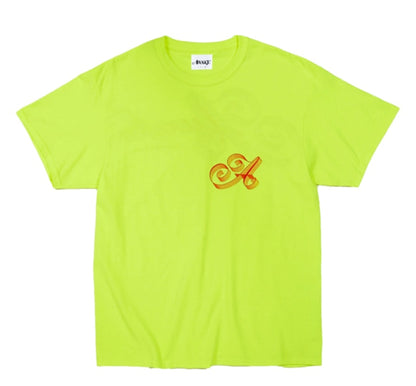 Awake Ribbon Script Logo Tee Neon Yellow
