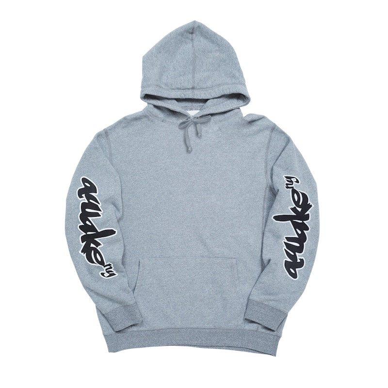 Awake Side Sleeve Logo Hoodie Heather Grey