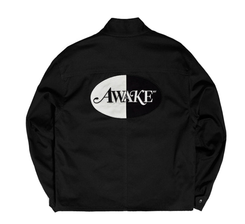 Awake Split Logo Harrington Patch Jacket Black