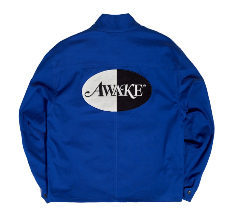 Awake Split Logo Harrington Patch Jacket Blue