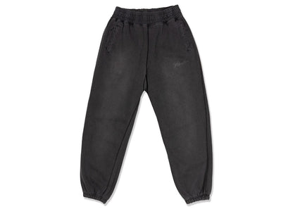 Awake Sunbleached Logo Sweatpants Black