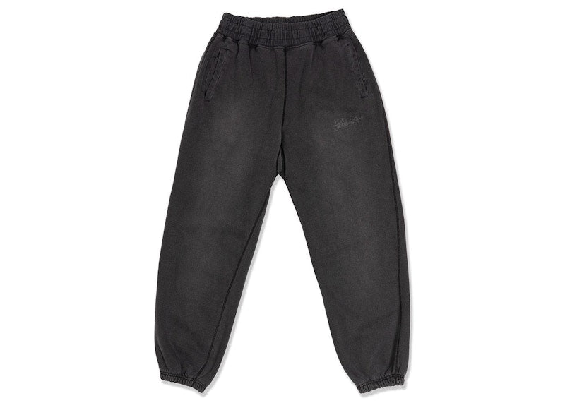 Awake Sunbleached Logo Sweatpants Black