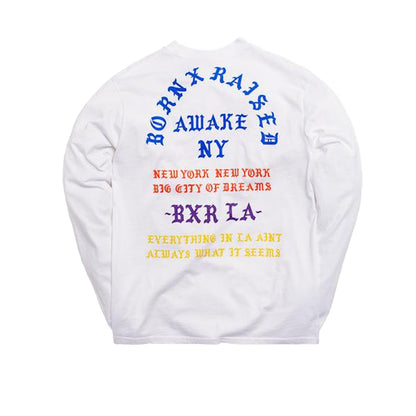Awake x Born X Raised Coast To Coast L/S Tee White