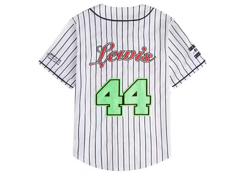 Awake x Tommy x Mercedes-AMG F1 Lewis Baseball Jersey White