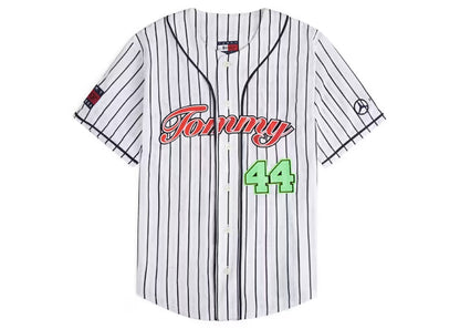 Awake x Tommy x Mercedes-AMG F1 Lewis Baseball Jersey White