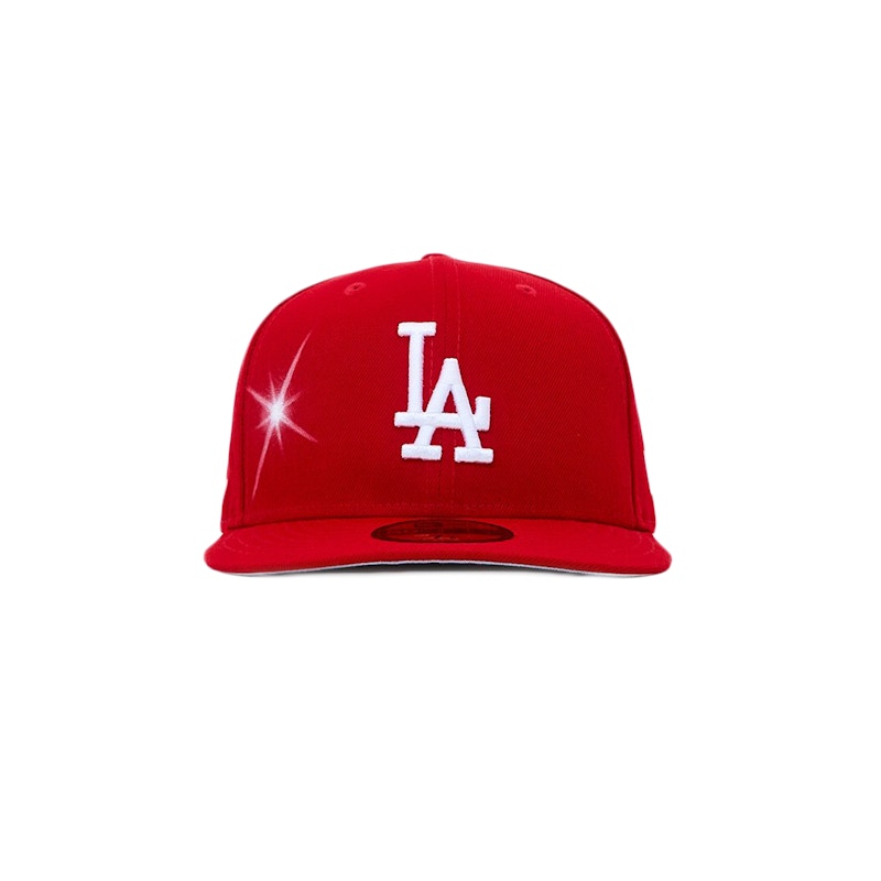 Ay El Ay En Valentine's Day Los Angeles Dodgers Fitted Hat Red