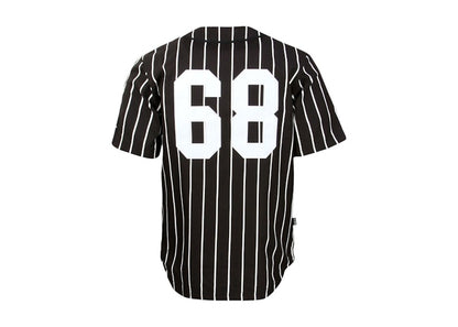 BAIT Sluggers Pinstripe Baseball Jersey Black/White