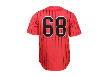 BAIT Sluggers Pinstripe Baseball Jersey Red/Black