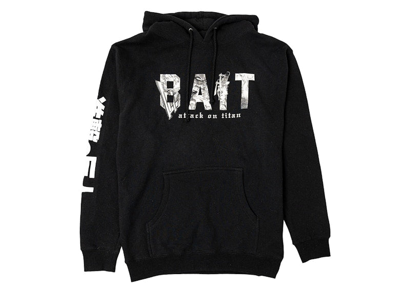 BAIT x Attack On Titan Bait Logo Hoodie Black