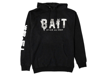 BAIT x Attack On Titan Logo Hoodie Black