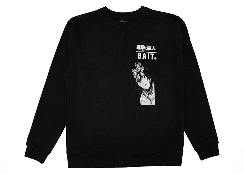 BAIT x Attack On Titan Mikasa Crewneck Sweater Black