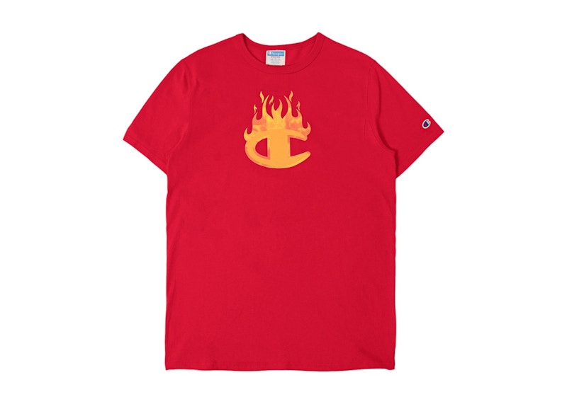 BAIT x Champion x My Hero Acadamia Men Endeavor Tee Red